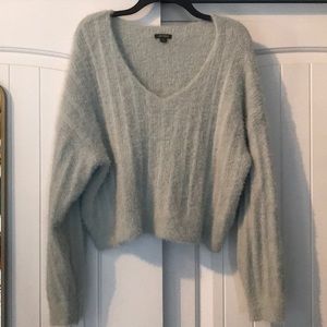 Mint Cropped Sweater